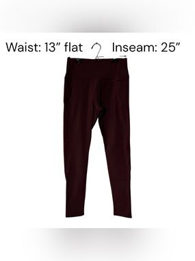American Giant Women’s Leggings Burgundy Size 14